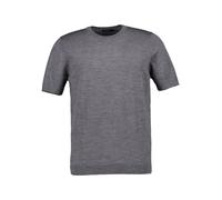 MAERZ Muenchen Kurzarmpullover Herren Slim Fit Kurzarm Rundhals Merinowolle grau, 54 (XL)