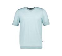 MAERZ Muenchen Kurzarmpullover Herren Slim Fit,Regular Fit Kurzarm Rundhals Merinowolle blau, 48 (S)