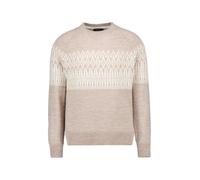 MAERZ Muenchen Pullover Herren Regular Fit beige gemustert, 52 (L)