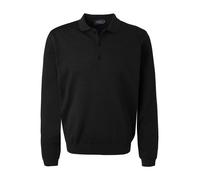 MAERZ Muenchen Pullover Herren Regular Fit,Regular Fit Langarm Merinowolle schwarz, 48 (S)