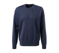 MAERZ Muenchen Pullover Herren Regular Fit Rundhals Merinowolle blau, 54 (XL)
