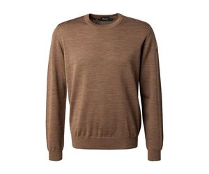 MAERZ Muenchen Pullover Herren Regular Fit Rundhals Merinowolle braun, 50 (M)