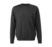 MAERZ Muenchen Pullover Herren Regular Fit Rundhals Merinowolle grau, 58 (3XL)