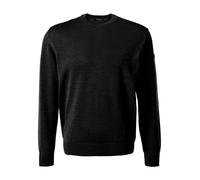 MAERZ Herren Pullover Rundhals Wolle (Merinowolle) 490500-595 schwarz uni 60