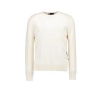 MAERZ Muenchen Pullover Herren Regular Fit Rundhals Merinowolle weiß, 54 (XL)