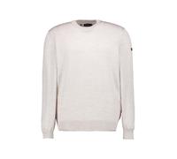 MAERZ Muenchen Pullover Herren Regular Fit Rundhals Merinowolle weiß, 56 (XXL)