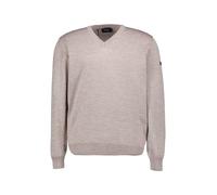 MAERZ Muenchen Pullover Herren Regular Fit V-Ausschnitt beige, 52 (L)