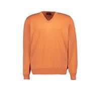 MAERZ Muenchen Pullover Herren Regular Fit V-Ausschnitt Merinowolle orange, 50 (M)
