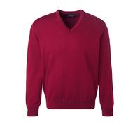 März Herrenpullover 490400 V‑Ausschnitt Merinowolle Rot Größe 56