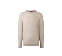 Maerz Pullover Herren Slim Fit Rundhals Schurwolle beige, 56