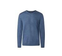 MAERZ Muenchen Pullover Rundhals Modern Fit Feinstrick Merinowolle Nimes Blue Gr. 56