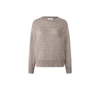 Strickpullover MAERZ MUENCHEN "Maerz Muenchen 321900 Strickpullover Damen Bekleidung", Damen, Gr. 40, braun, 88% Baumwolle, 12% Leinen, Rundhals, Pullover Strickpullover (25445943-40) braun
