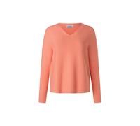 Strickpullover MAERZ MUENCHEN "Maerz Muenchen 322800 Pullover Damen Bekleidung", Damen, Gr. 40, orange, 100% Baumwolle, V-Ausschnitt, Pullover Strickpullover (71740244-40) orange