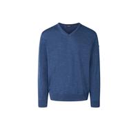 MAERZ Muenchen Herren Strickpullover aus Schurwolle Classic Fit, denim, Gr. 60