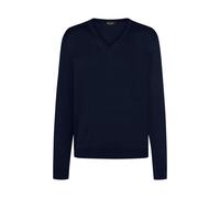 März Herrenpullover 490400 V-Ausschnitt Merinowolle Blau Größe 54 (XL)