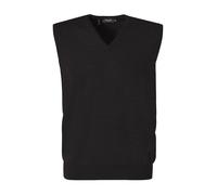MAERZ Muenchen Pullunder Herren Slim Fit V-Ausschnitt Merinowolle schwarz, 50 (M)