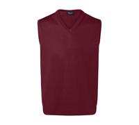 März Pullunder aus Merinowolle Slim Fit V-Ausschnitt Bordeaux Rot Gr. 50