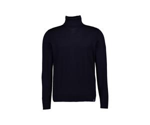 MAERZ Muenchen Rollkragenpullover Herren Regular Fit Merinowolle blau, 56 (XXL)