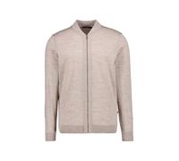 MAERZ Muenchen Strickjacke Herren Regular Fit Merinowolle beige, 48 (S)