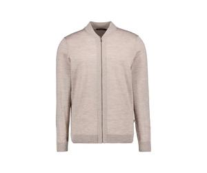 MAERZ Muenchen Strickjacke Herren Regular Fit Merinowolle beige, 50 (M)