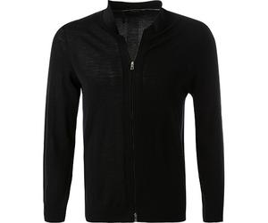 MAERZ Muenchen Strickjacke Herren Regular Fit Merinowolle blau, 52 (L)