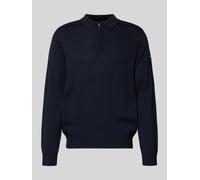 MAERZ Muenchen Strickpullover aus Schurwolle in Marine, Größe 56