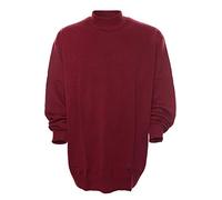 Maerz Pullover Pulli Wolle Merino Herren Feinstrick Stehkragen Plusgröße, Farbe:rot, Herrengrößen:66