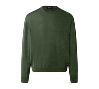 März Pullover Superwash Classic Fit Rundhals 100% Wolle Einfarbig Grün Herren Gr. 54