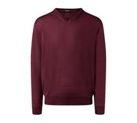 März Pullover Superwash Classic Fit V-Ausschnitt Merinowolle Herren Rot Größe 54