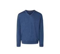 MAERZ Muenchen Herren Strickpullover aus Schurwolle Classic Fit, denim, Gr. 50