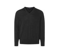 MAERZ Strickpullover aus Merinowolle Herren Feinstrick grau, 58