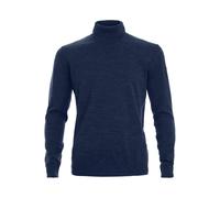 MAERZ Superwash Classic Fit Rollkragenpullover blau, Einfarbig