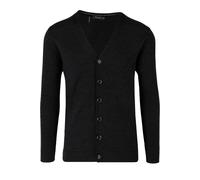 MAERZ Superwash Modern Fit Cardigan schwarz, Einfarbig