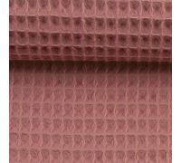 MAGAM-Stoffe Ella Waffel Stoff 100% Baumwollstoff Oeko-Tex Meterware 50cm (10. Altrosa dunkel)