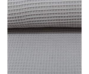 MAGAM-Stoffe Ella Waffel Stoff 100% Baumwollstoff Oeko-Tex Meterware 50cm (28. Grau)