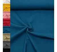 MAGAM-Stoffe Greta Musselin Stoff Double Gauze uni Oeko-Tex Meterware 50cm (16. Petrol)