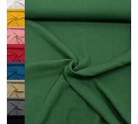 MAGAM-Stoffe Greta Musselin Stoff Double Gauze uni Oeko-Tex Meterware 50cm (20. Dunkelgrün)