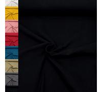 MAGAM-Stoffe Greta Musselin Stoff Double Gauze uni Oeko-Tex Meterware 50cm (30. Schwarz)