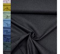 MAGAM-Stoffe Henri fester Jeansstoff uni Denim OEKO-TEX Meterware 50cm (15. Schwarz)