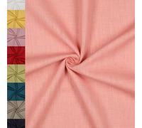 MAGAM-Stoffe Julia 100% Leinen Stoff uni Oeko-Tex Meterware 50cm (04. Altrosa)