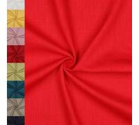 MAGAM-Stoffe Julia 100% Leinen Stoff uni Oeko-Tex Meterware 50cm (06. Rot)