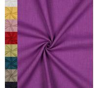 MAGAM-Stoffe Julia 100% Leinen Stoff uni Oeko-Tex Meterware 50cm (08. Lila)