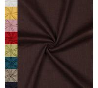 MAGAM-Stoffe Julia 100% Leinen Stoff uni Oeko-Tex Meterware 50cm (16. Dunkelbraun)