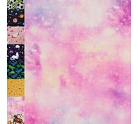 MAGAM-Stoffe Niklas Kinder Baumwollstoff ÖKO-TEX Meterware ab 50cm (Galaxy pink)