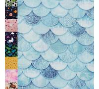 MAGAM-Stoffe Niklas Kinder Baumwollstoff ÖKO-TEX Meterware ab 50cm (Meerjungfrau mint türkis)