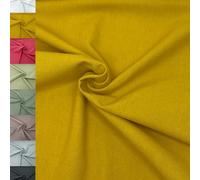 MAGAM-Stoffe Paris fester Canvas Stoff Kleidung Polsterstoff Meterware 50cm (02. Senf-Gelb)