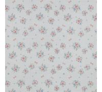 MAGAM-Stoffe Paul Musselin Mulltuch Kinder Baumwollstoff Oeko-Tex Meterware 50cm (Blümchen weiß)