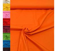 MAGAM-Stoffe Sophie Baumwollstoff Uni 100% Baumwolle Oeko-Tex Meterware 50cm (06. Orange)