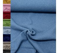 MAGAM-Stoffe Walkloden Wollstoff 100% reine Schurwolle Meterware 50cm (15. Rauchblau)