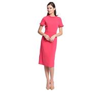 Maggy London Damen Damenkleider Rüschenkragen Schräge Tasche Etuikleid, rote Rose, 40